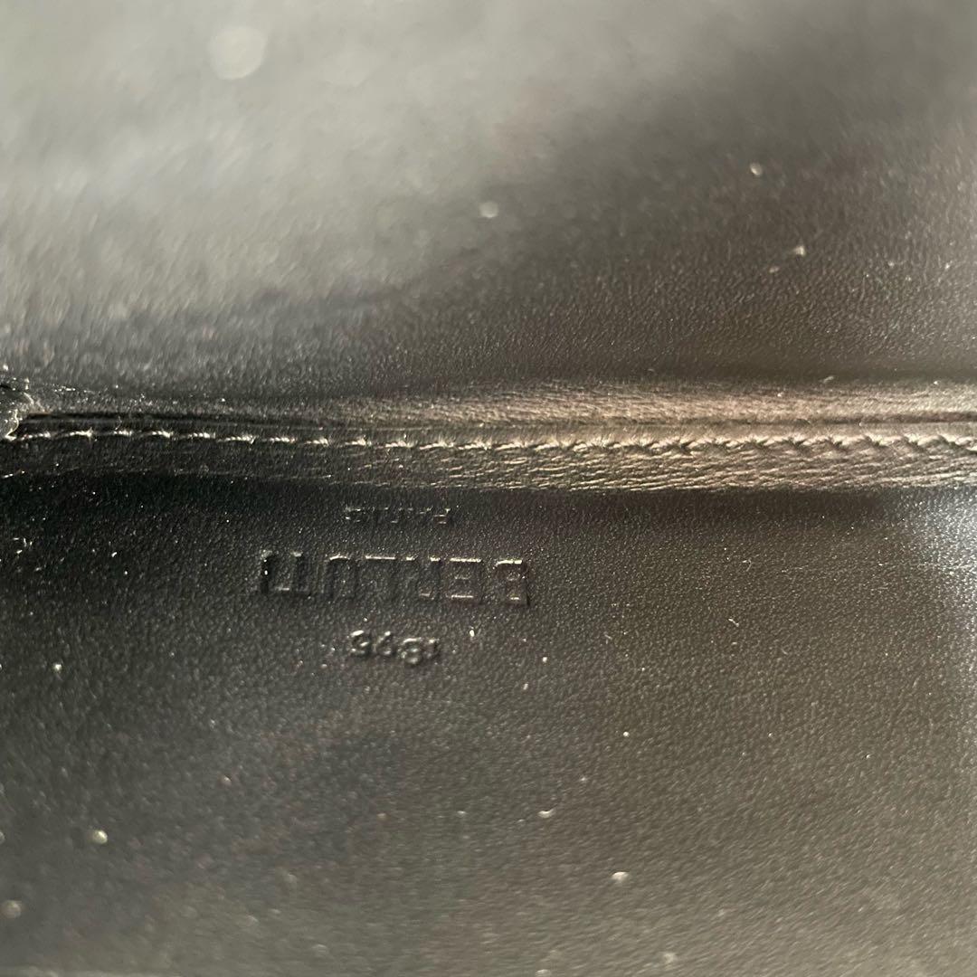 ベルルッティ　カリグラフィ　ラウンドファスナー　レザー長財布　ネイビー