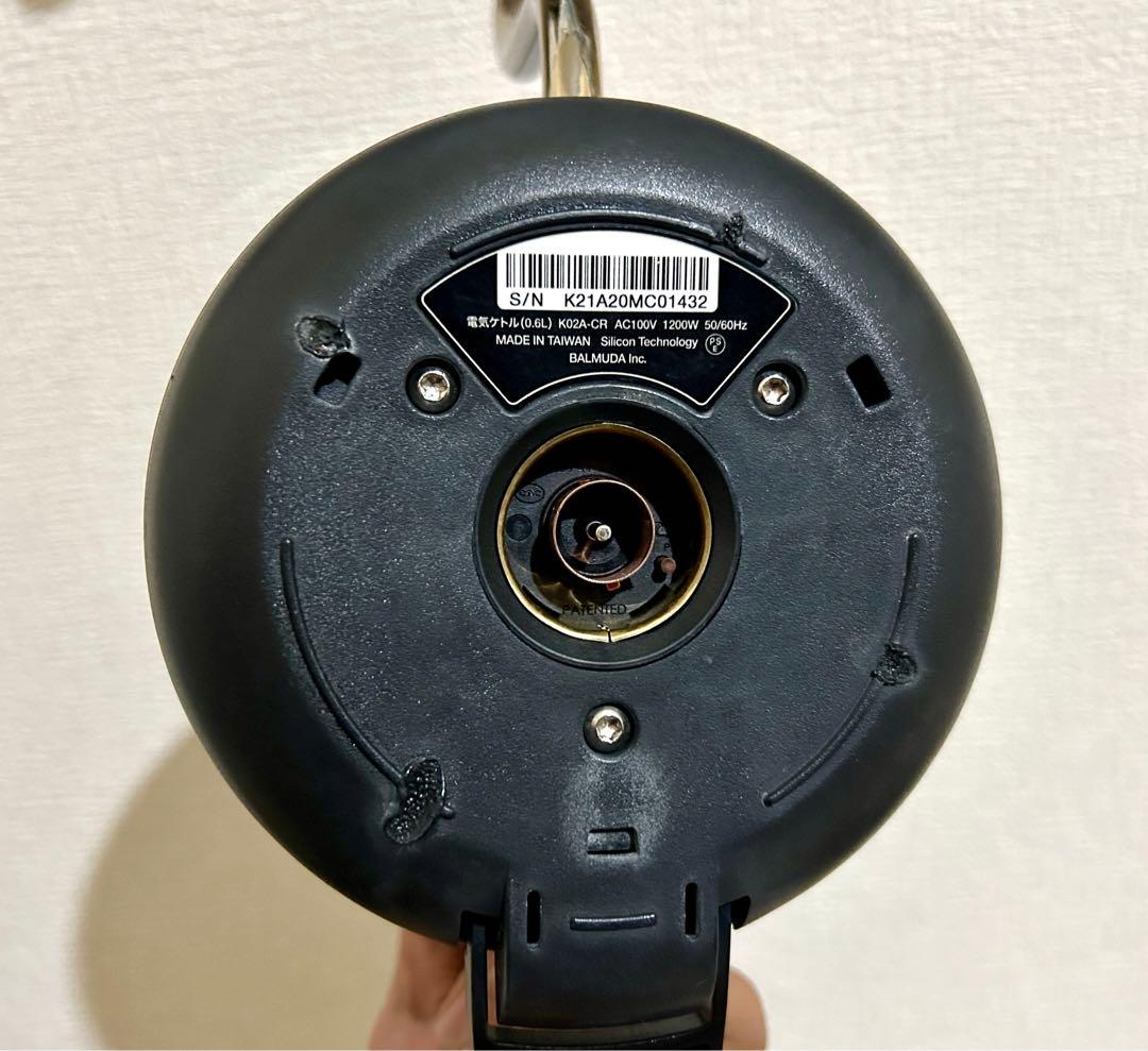 【BALMUDA】バルミューダ 電気ケトル クローム 0.6L 中古品 動作品
