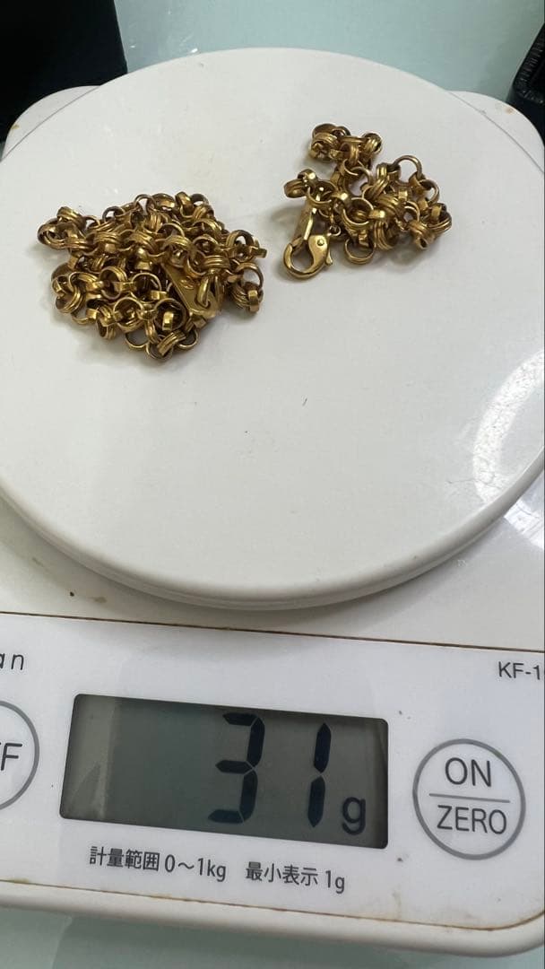 材質k18ネックレスブレスレットセットK18 N1052