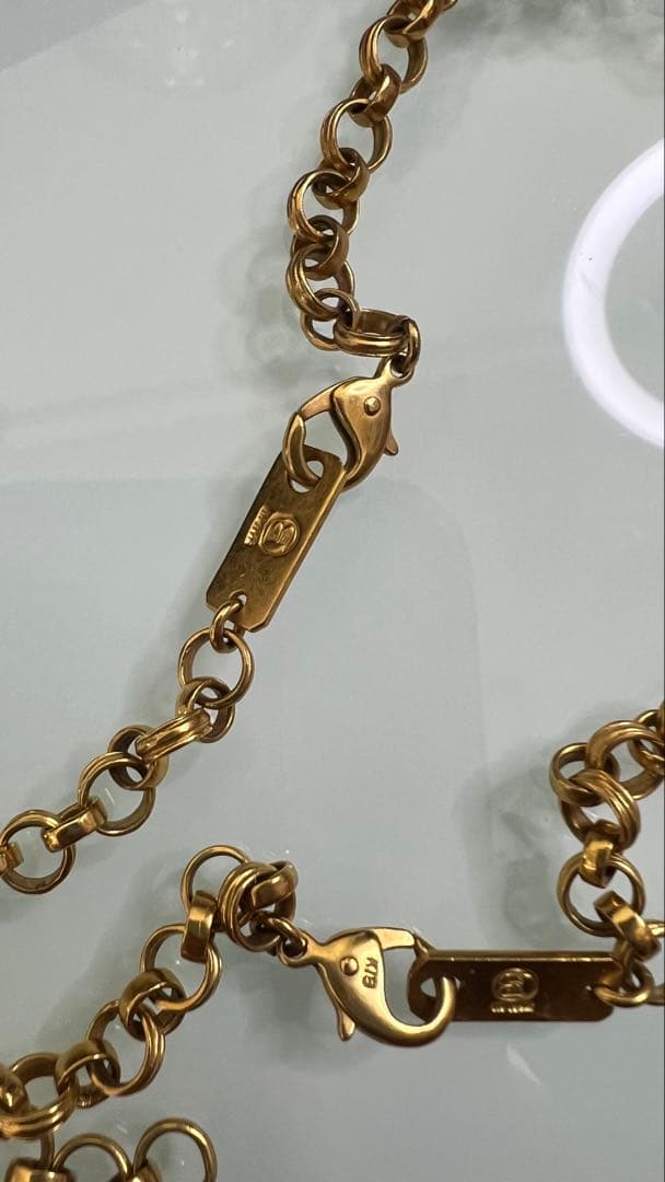 材質k18ネックレスブレスレットセットK18 N1052