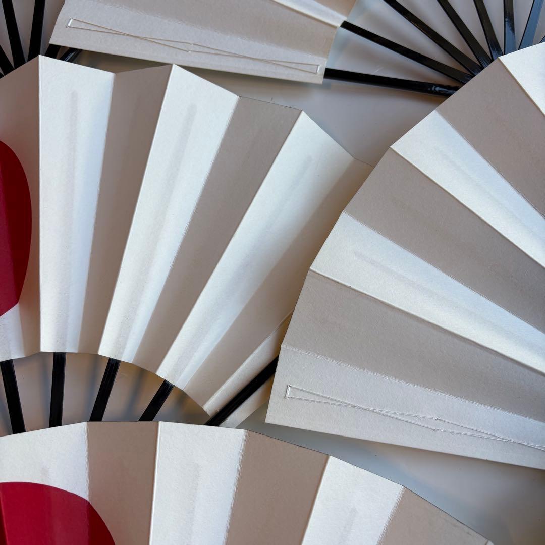 (980)舞扇　7本セット　日の丸