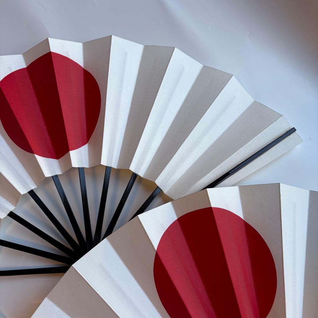 (980)舞扇　7本セット　日の丸