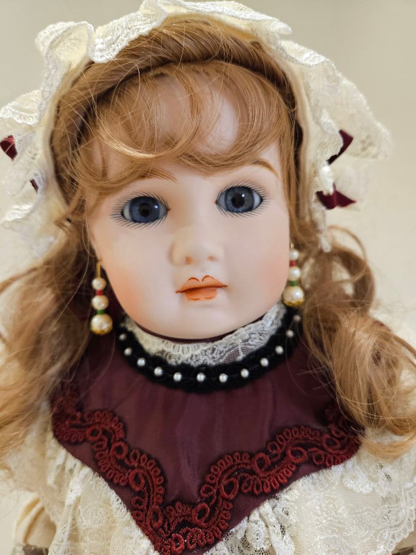 ジュモー❀Bebe Jumeau ブルーグレーの瞳　ビスクドール　リプロ