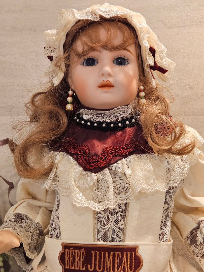 ジュモー❀Bebe Jumeau ブルーグレーの瞳　ビスクドール　リプロ