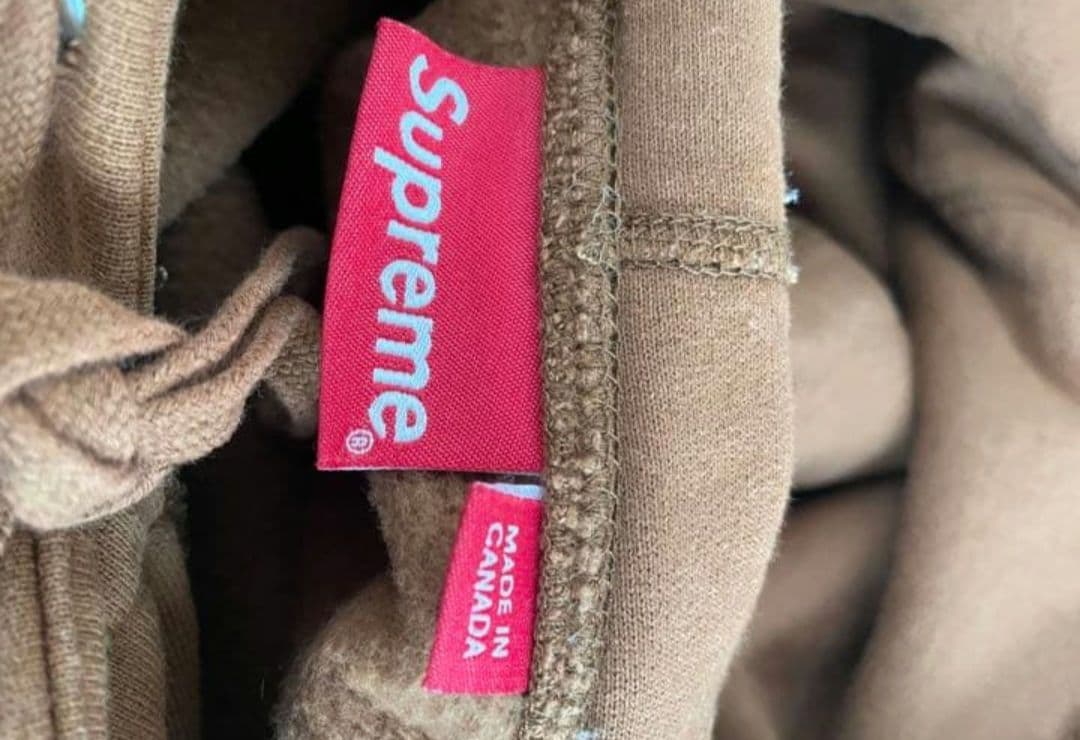 2017 シュプリームボックスロゴパーカー 茶 ティファニーブルー