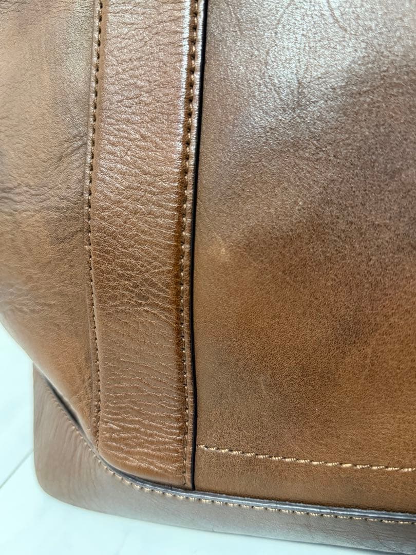 土屋鞄 ビークル ラージストックトート ブラウン 本革