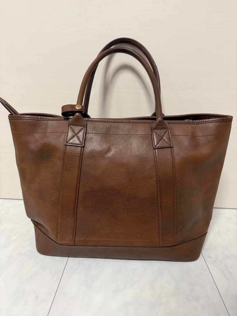 土屋鞄 ビークル ラージストックトート ブラウン 本革