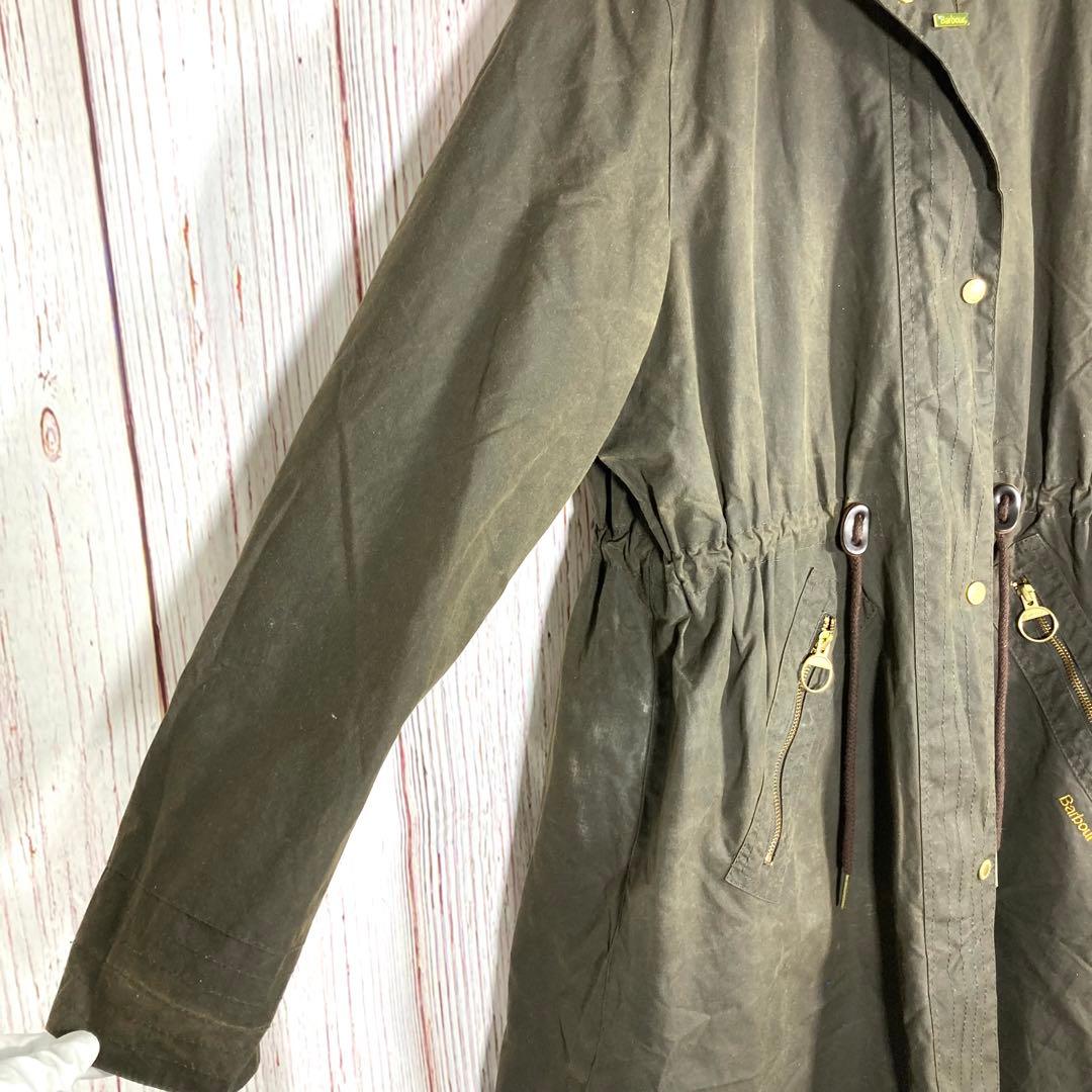 【希少】Barbour バブアー オイルドジャケット　モッズコート　茶　ロゴ
