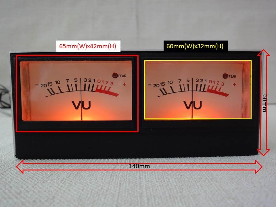 自作ステレオVUメーター204号機(TEACピーク表示機能LED付)