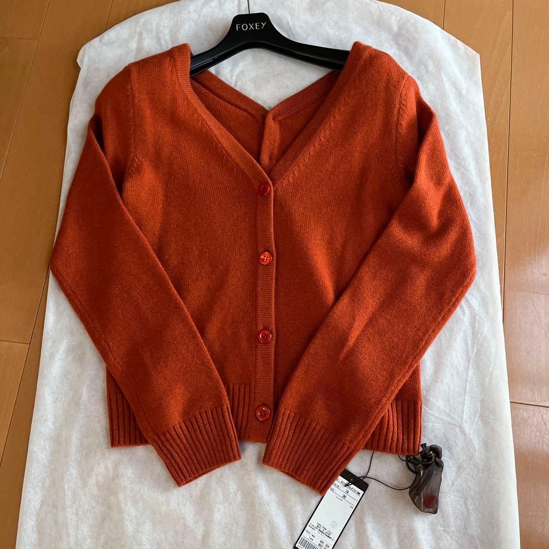 【新品未使用】　FOXEY イタリア製2way カシミヤ100%　カーディガン