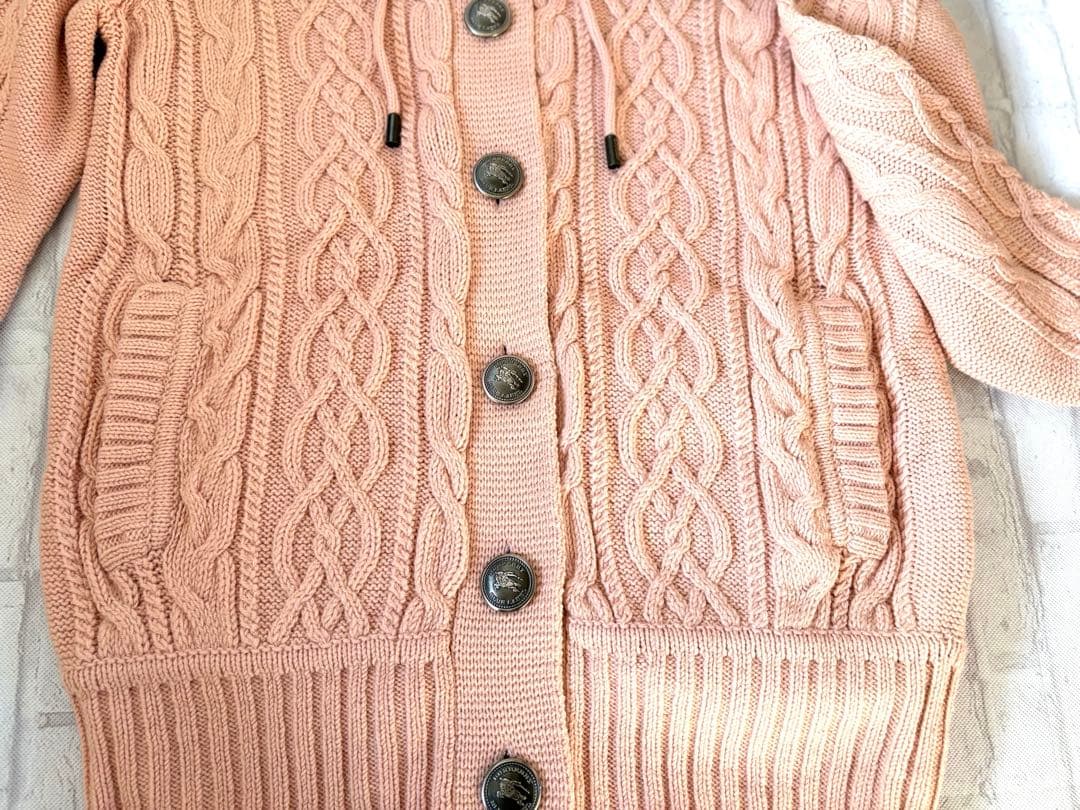 【美品】バーバリーブルーレーベル ロングニットカーディガン コート アウター