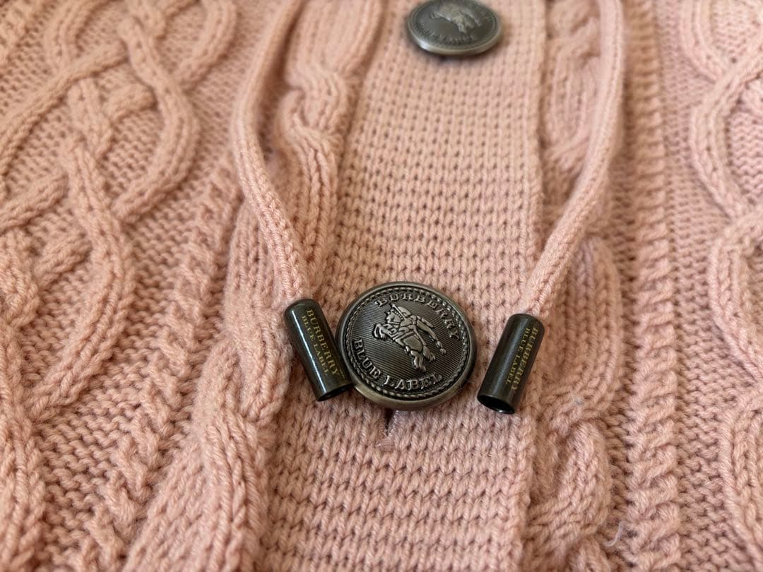 【美品】バーバリーブルーレーベル ロングニットカーディガン コート アウター