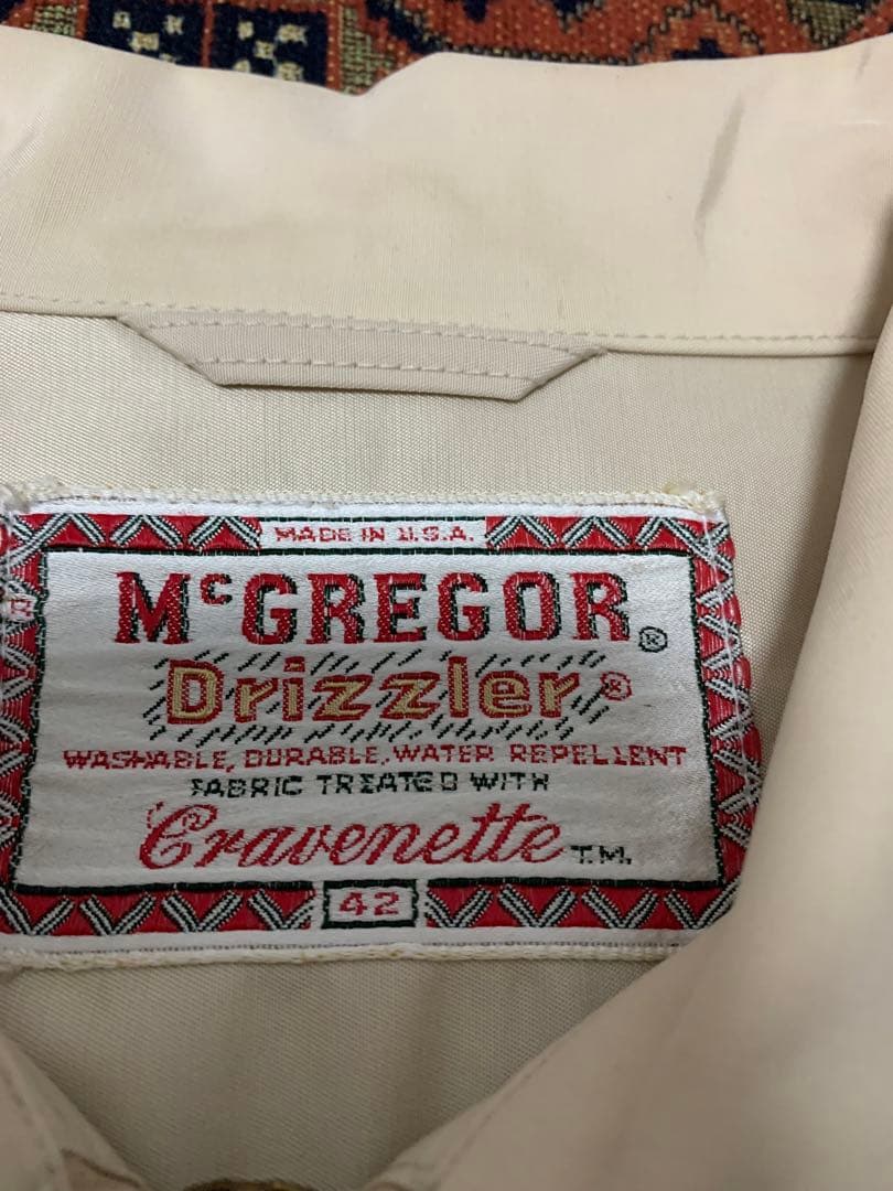 50s〜ヴィンテージ USA製マクレガー ドリズラージャケット60sギャバジャン