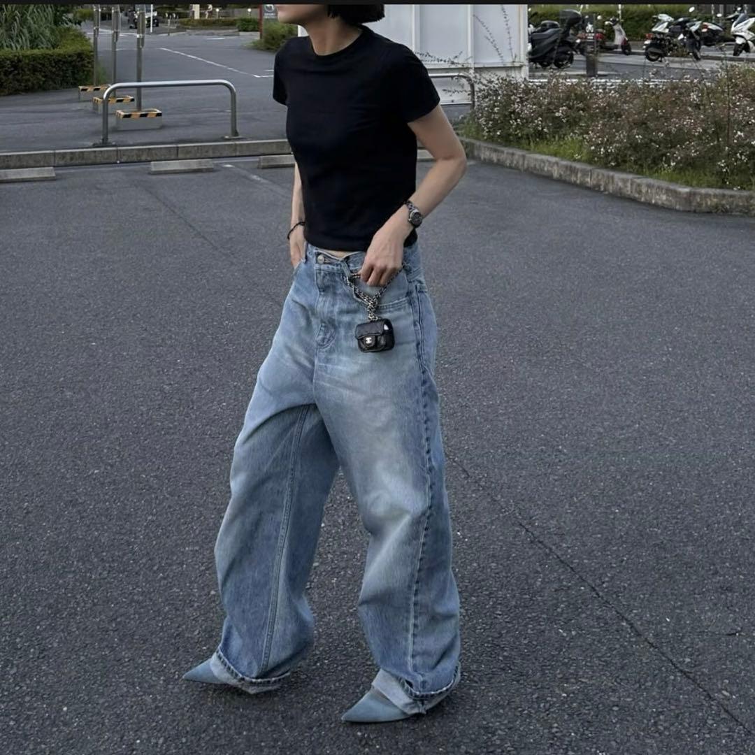 はる❋ok.soon original wide denim blue