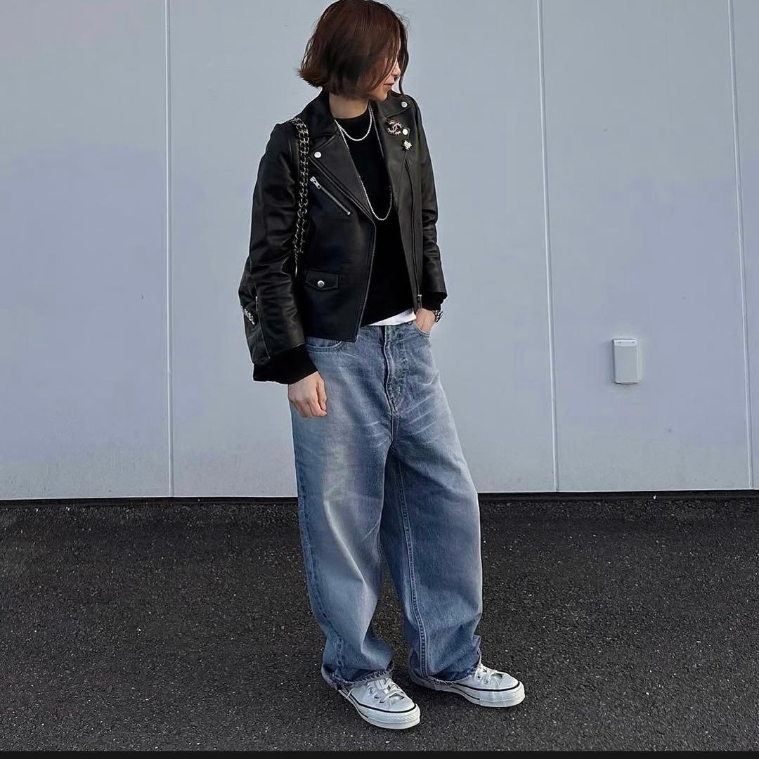 はる❋ok.soon original wide denim blue