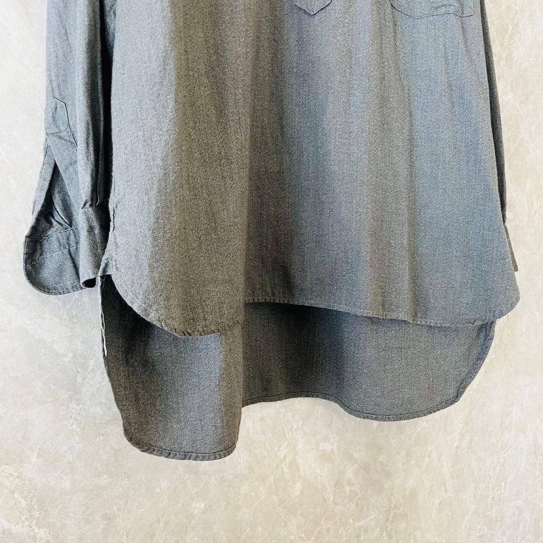 COMOLI コモリ ヨリ杢プルオーバーシャツ 3