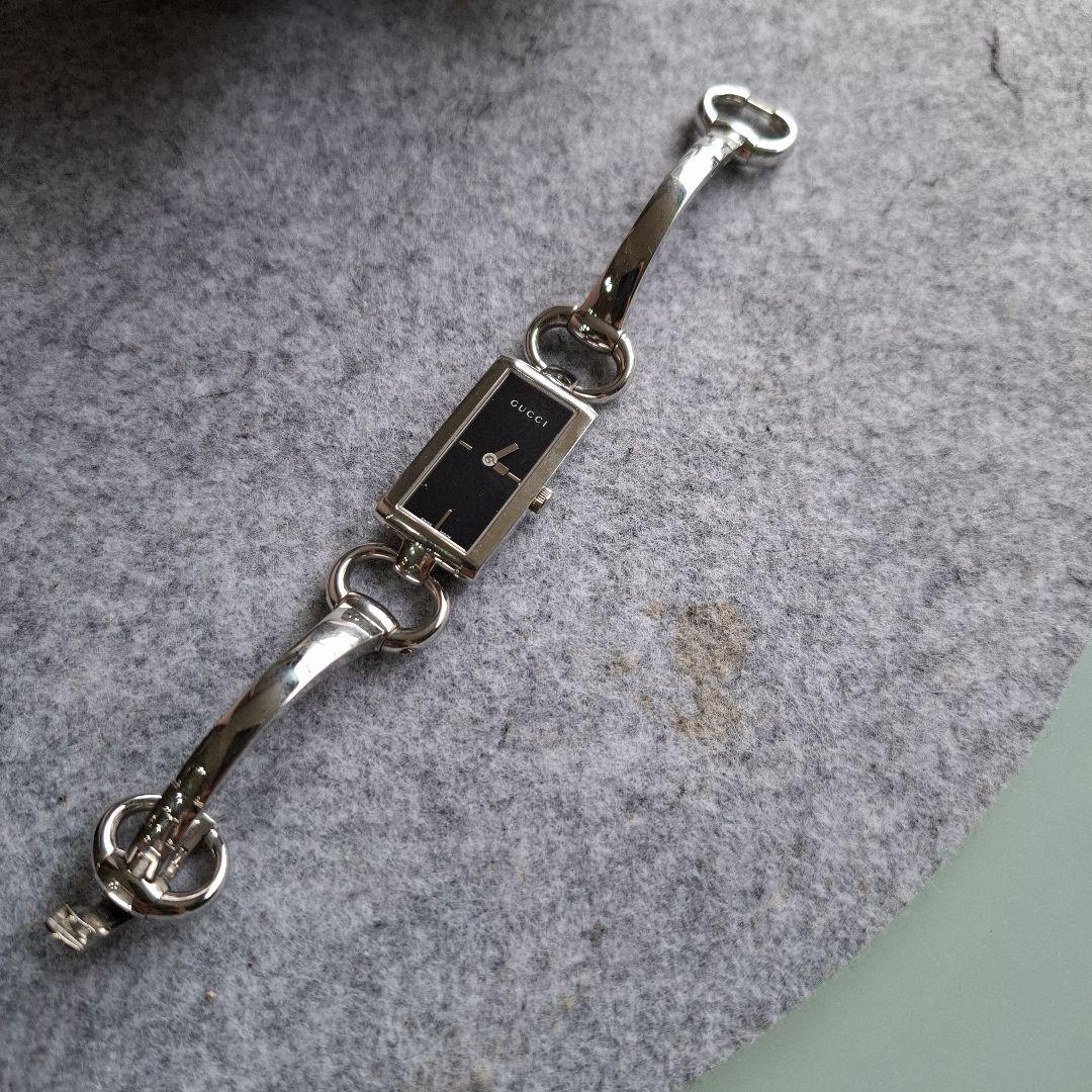 GUCCI119 クォーツ腕時計 ブラック稼働品