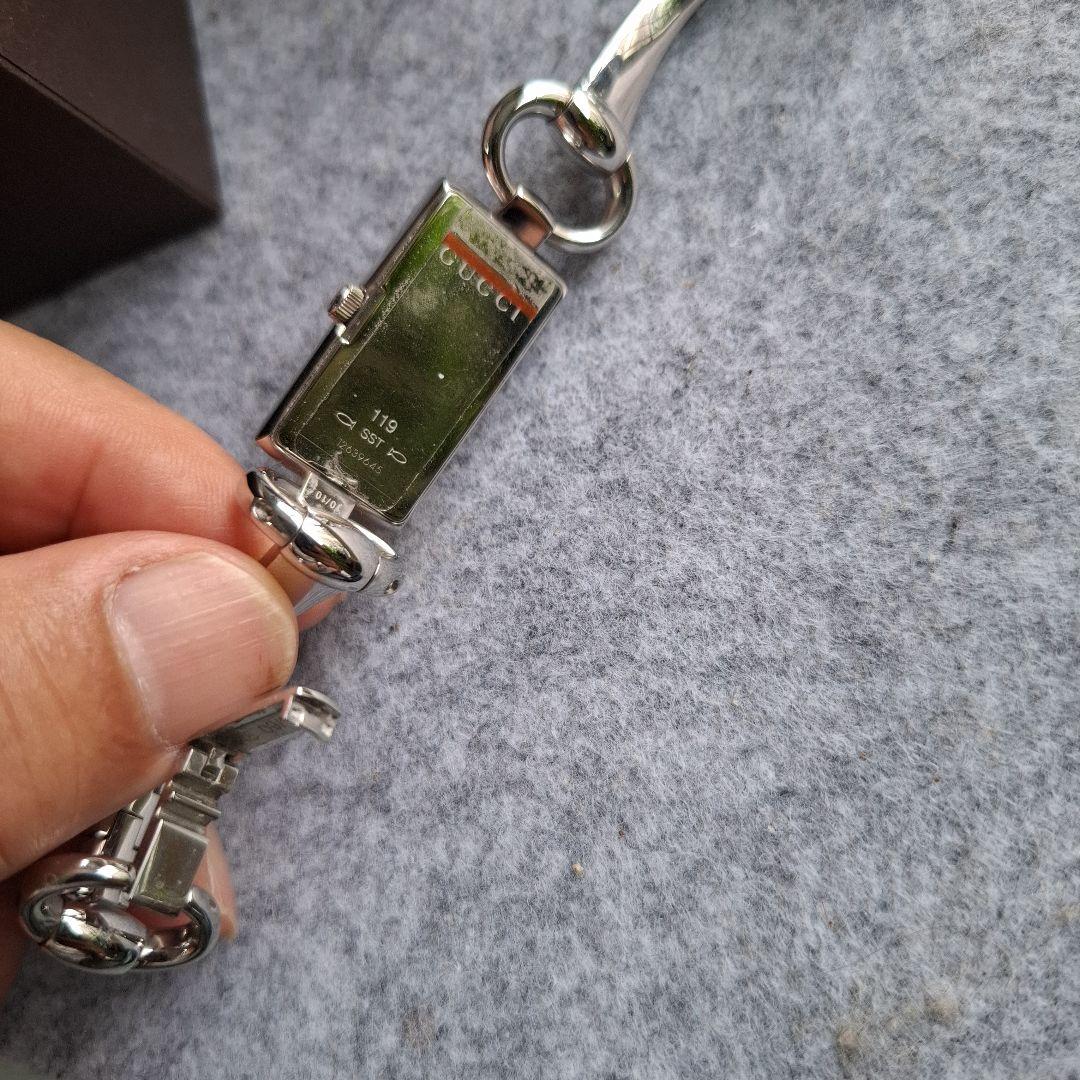 GUCCI119 クォーツ腕時計 ブラック稼働品