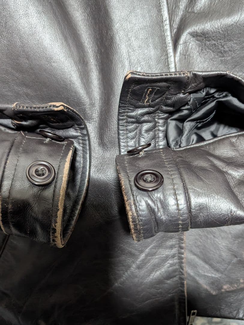 茶芯 90s オールドGAP ビンテージ レザージャケット ライダーズ 革ジャン