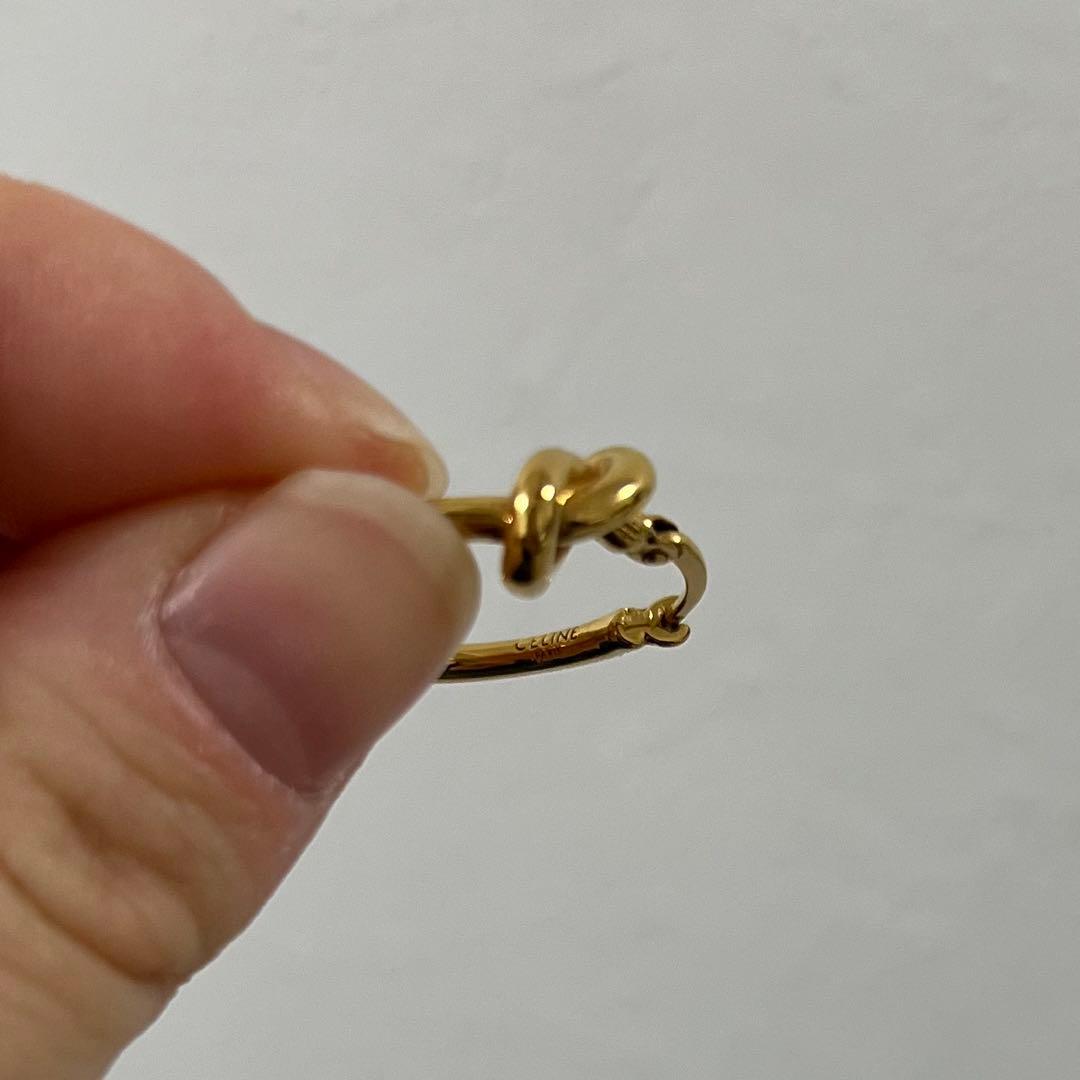 CELINE セリーヌ　ノットスモールフープピアス