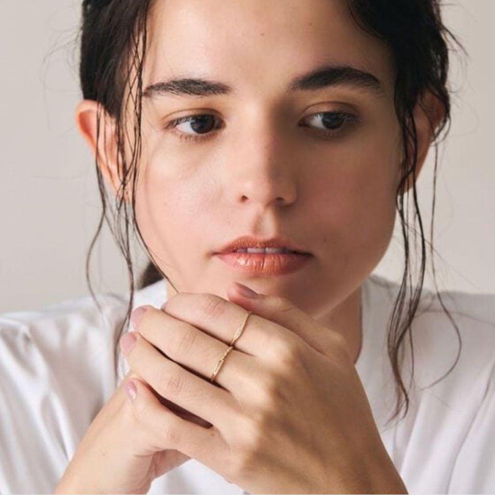 【美品】ageteアガット K5 リング 9号 シンプルリング 箱付き