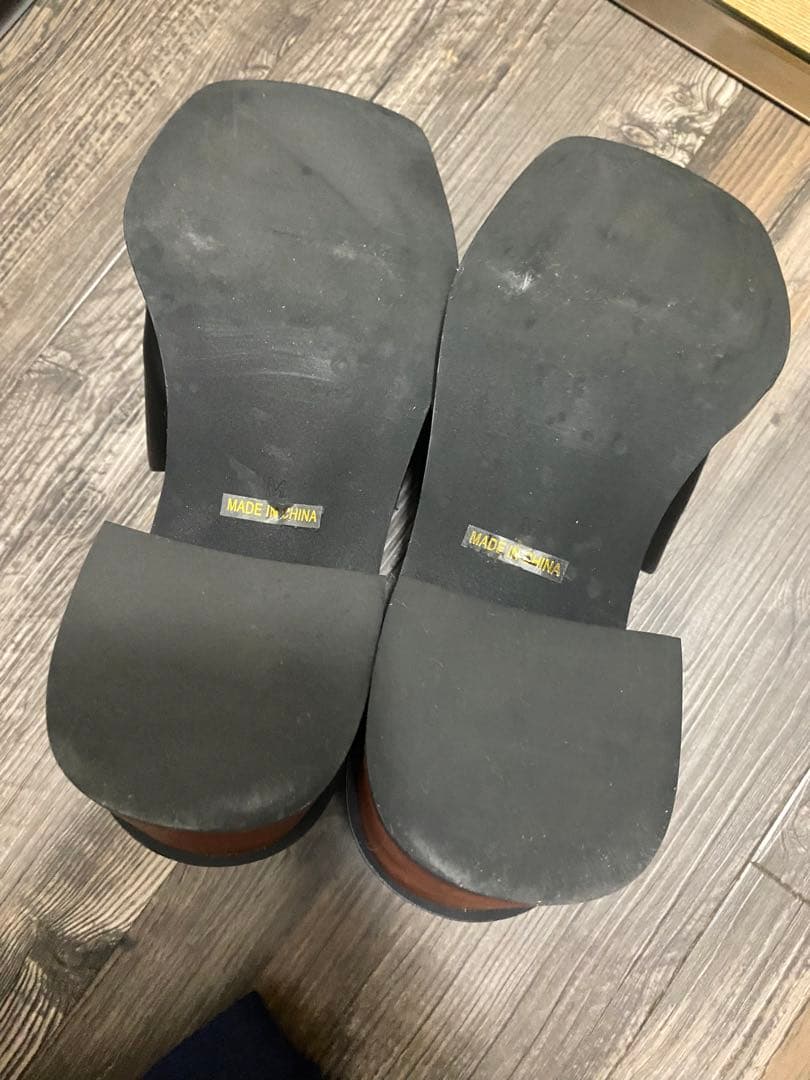 最後値下げ　LANVIN en Bleu スクエアトゥサイドオープンパンプス