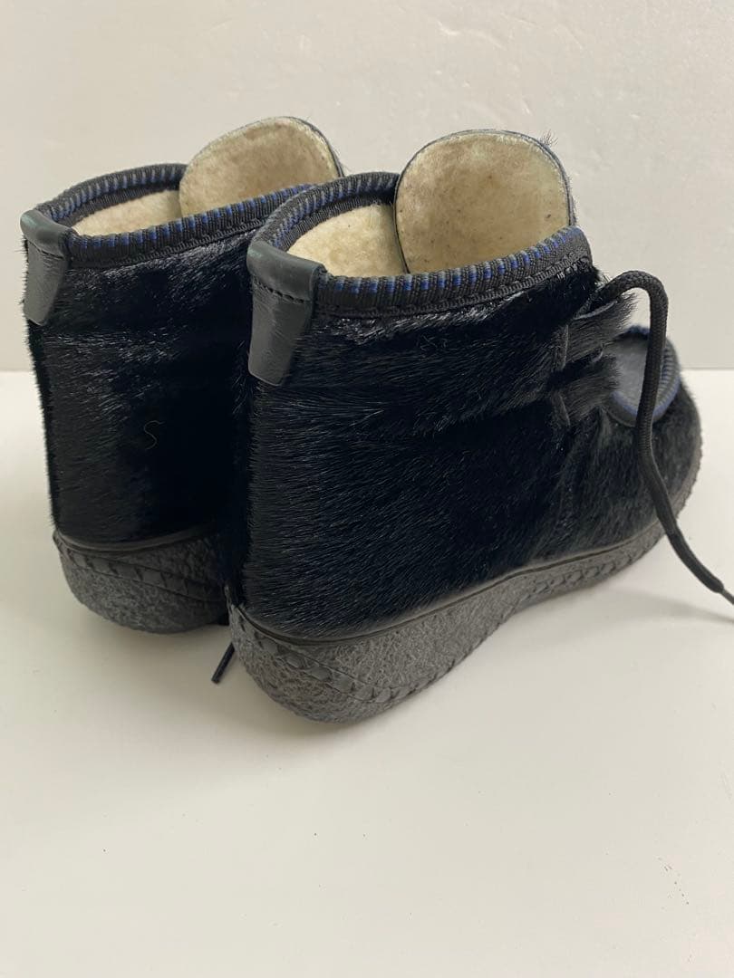 H:CEアイス イタリア スノーブーツ アザラシ 黒 スパイク