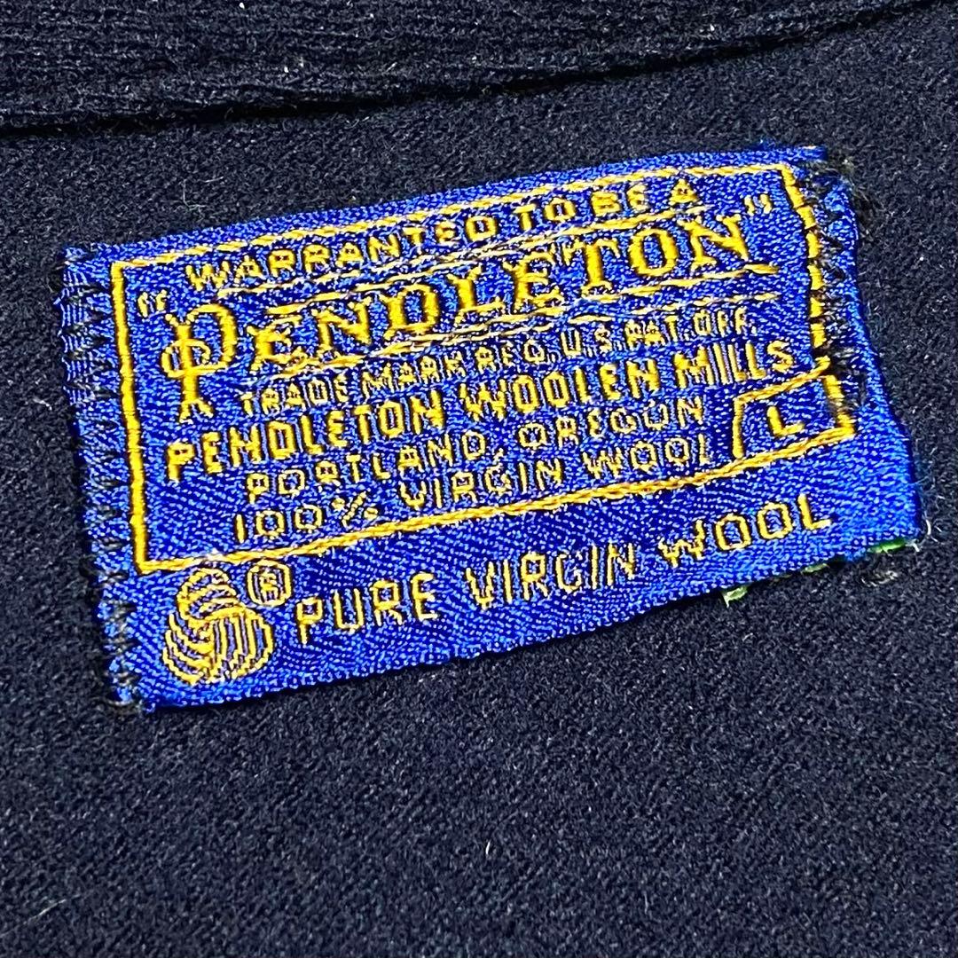 70s USA製PENDLETON ペンドルトン ウールシャツ ハーフジップ