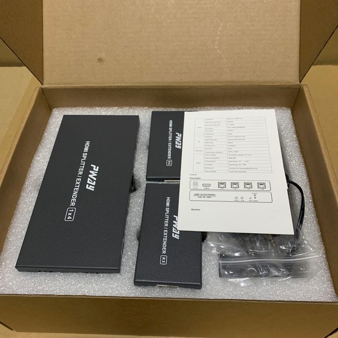 POC HDMIエクステンダー LAN 3D分配器 4出力