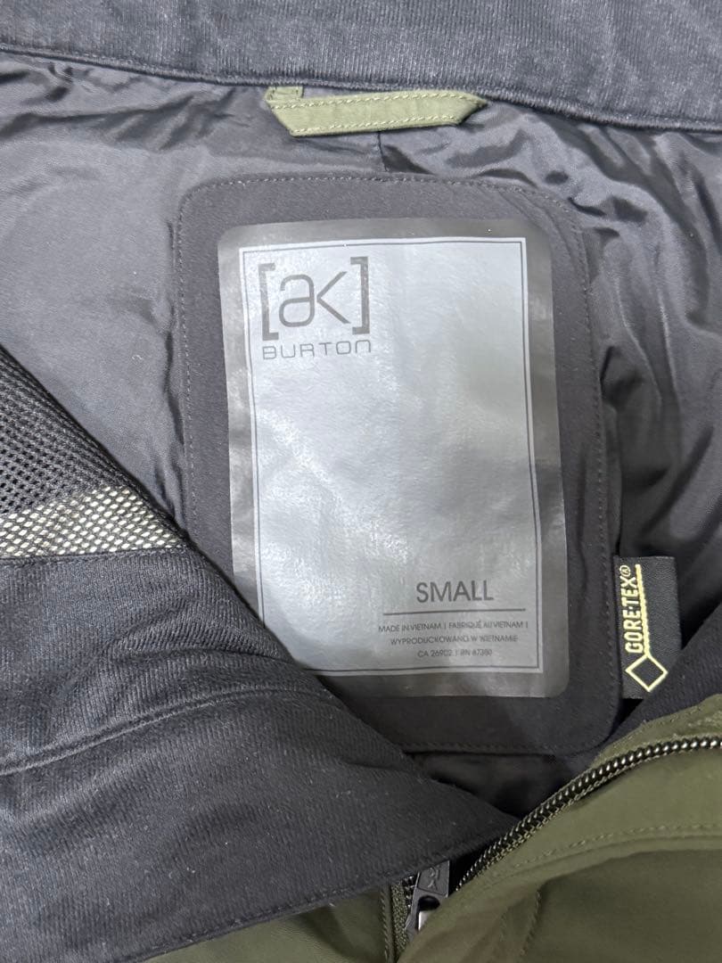 Burton ak スノーボードパンツ GORE-TEX カーキ 一部破れあり