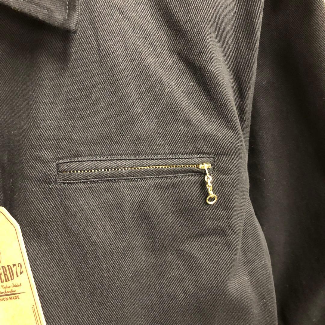 ギャバジャン ブルゾン ドリズラージャケット スイングトップ L 黒 無地