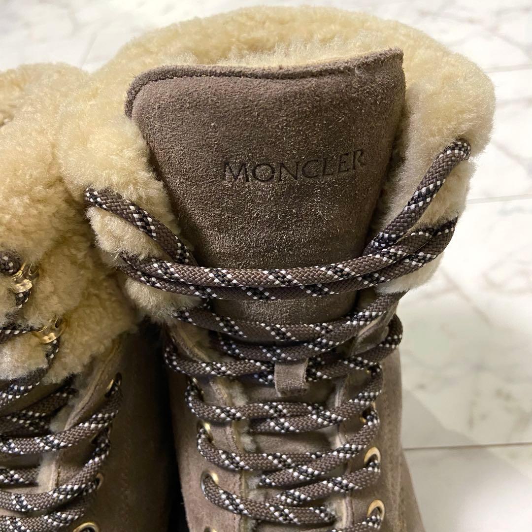 最終値下MONCLER モンクレール ムートンブーツ 37 美品 付属品有