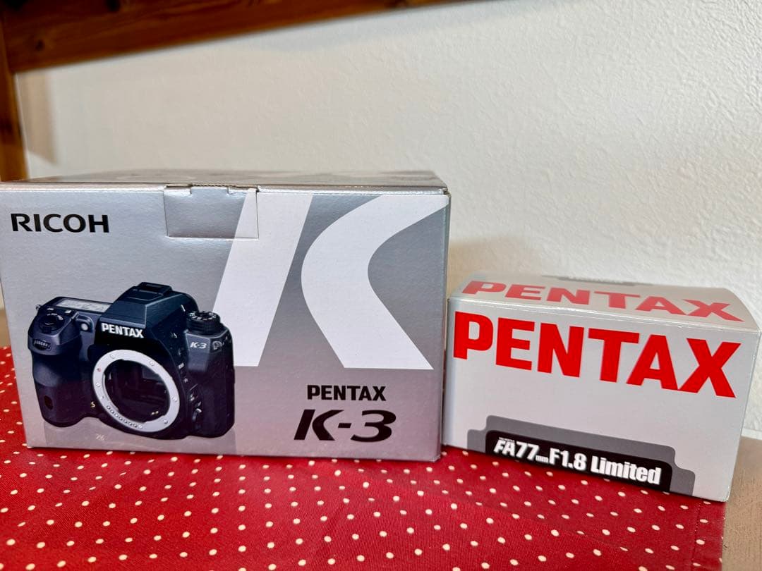 PENTAX K-3 デジタル一眼レフカメラ、レンズ3本セット(FA77mm等)
