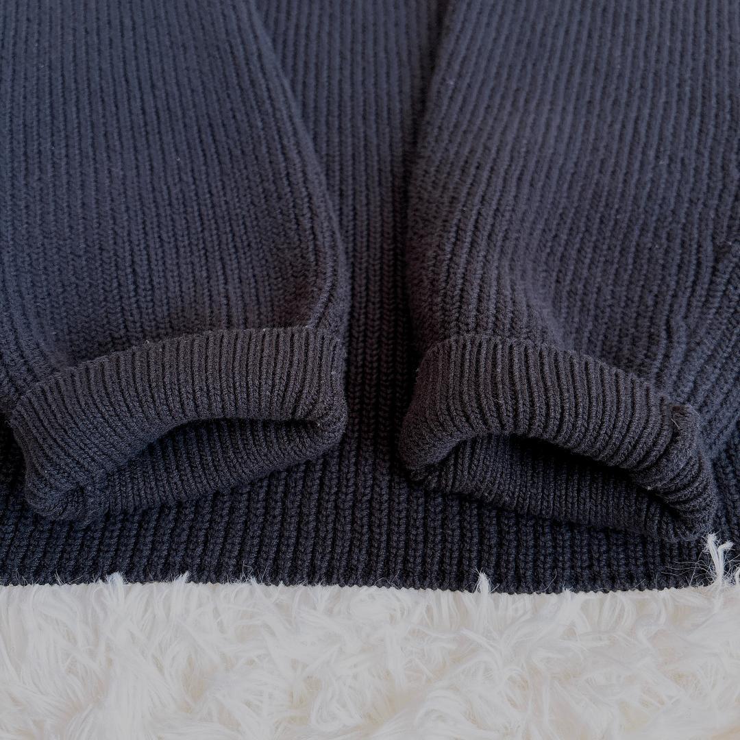 ETRE TOKYO ラガーシャツニットプルオーバー ネイビー