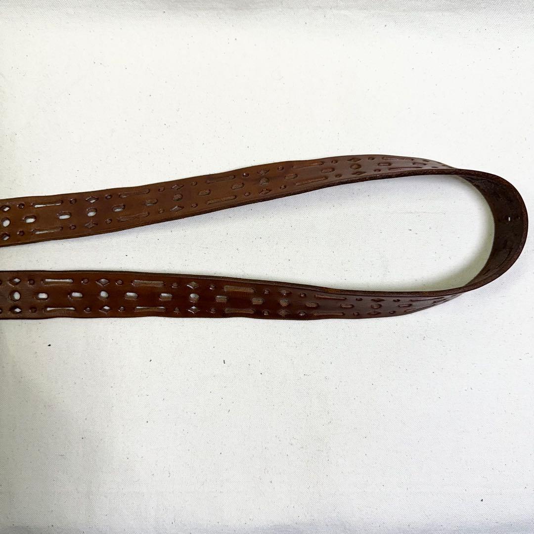 マーガレットハウエル デザイン ブラウンレザーベルト イギリス製