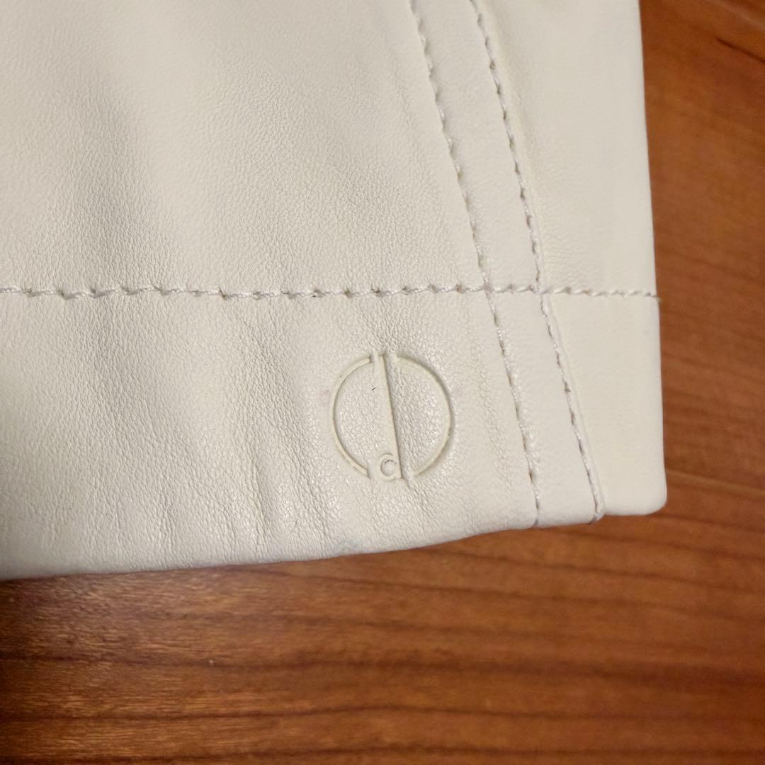 【タグ付き】ダンヒル イタリア製 ラムレザー ジャケット 羊革 オフホワイト