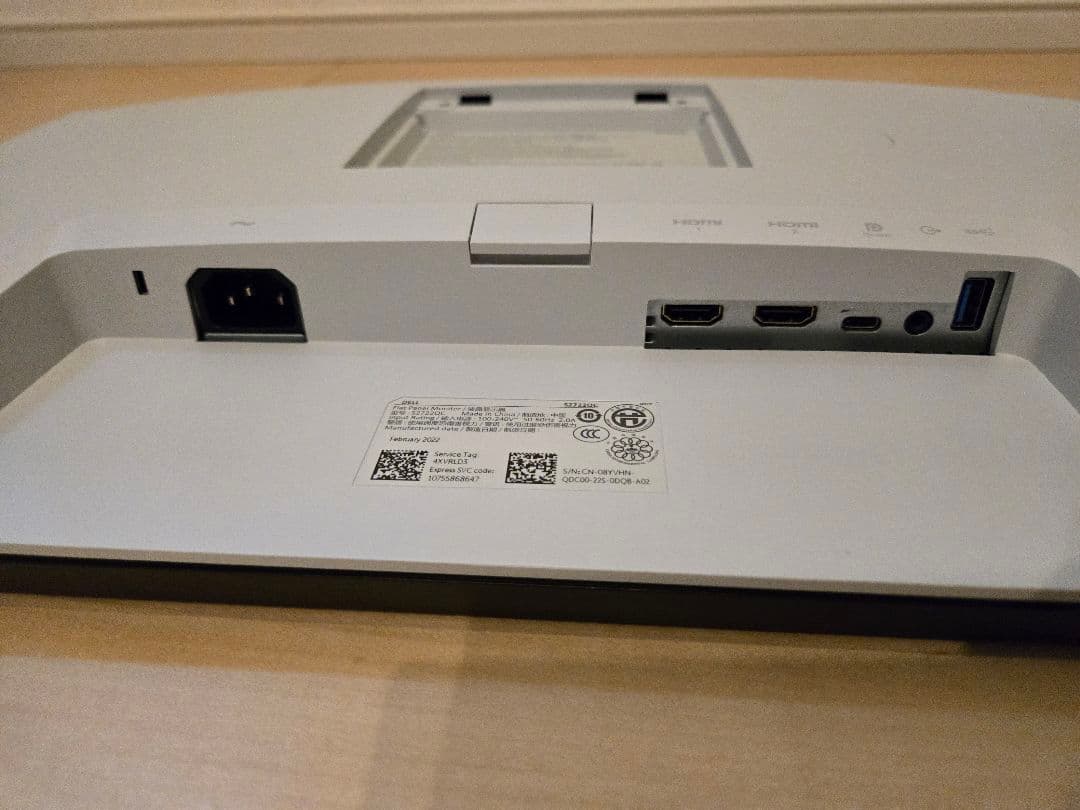 [美品]Dell 27インチ 4K IPS USB-C モニター S2722QC