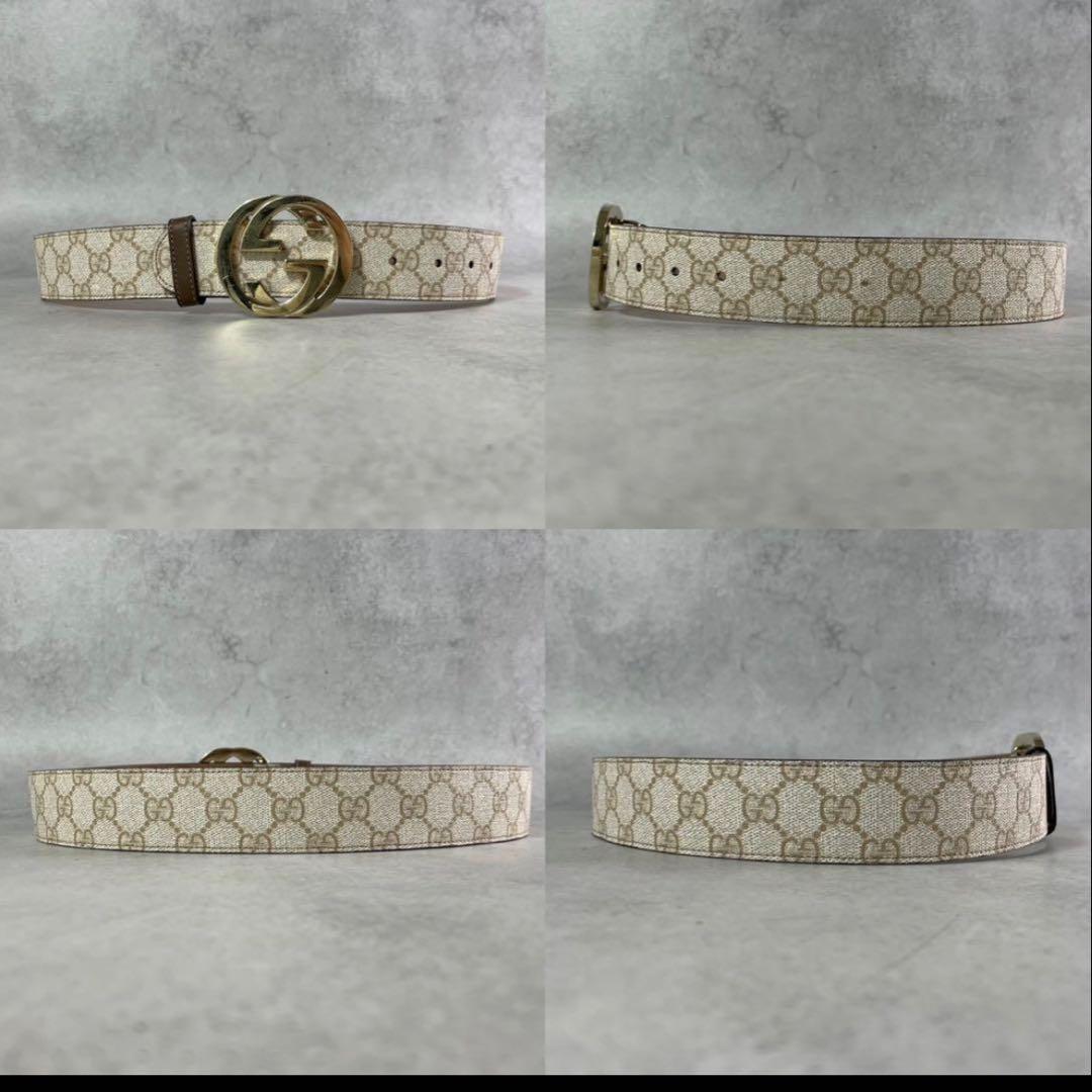 GUCCI ベルト GGスプリーム インターロッキング デカロゴ
