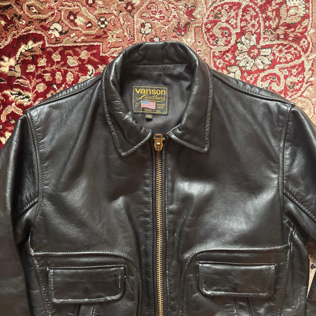 VANSON 36 バンソン シングルライダース レザージャケット カウハイド