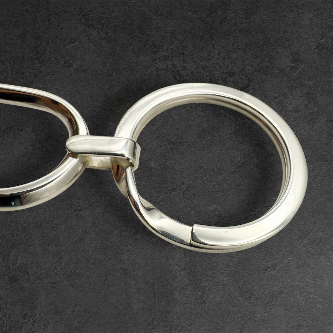 美品 GUCCI キーリング Gデザイン シルバー925 ロゴ刻印