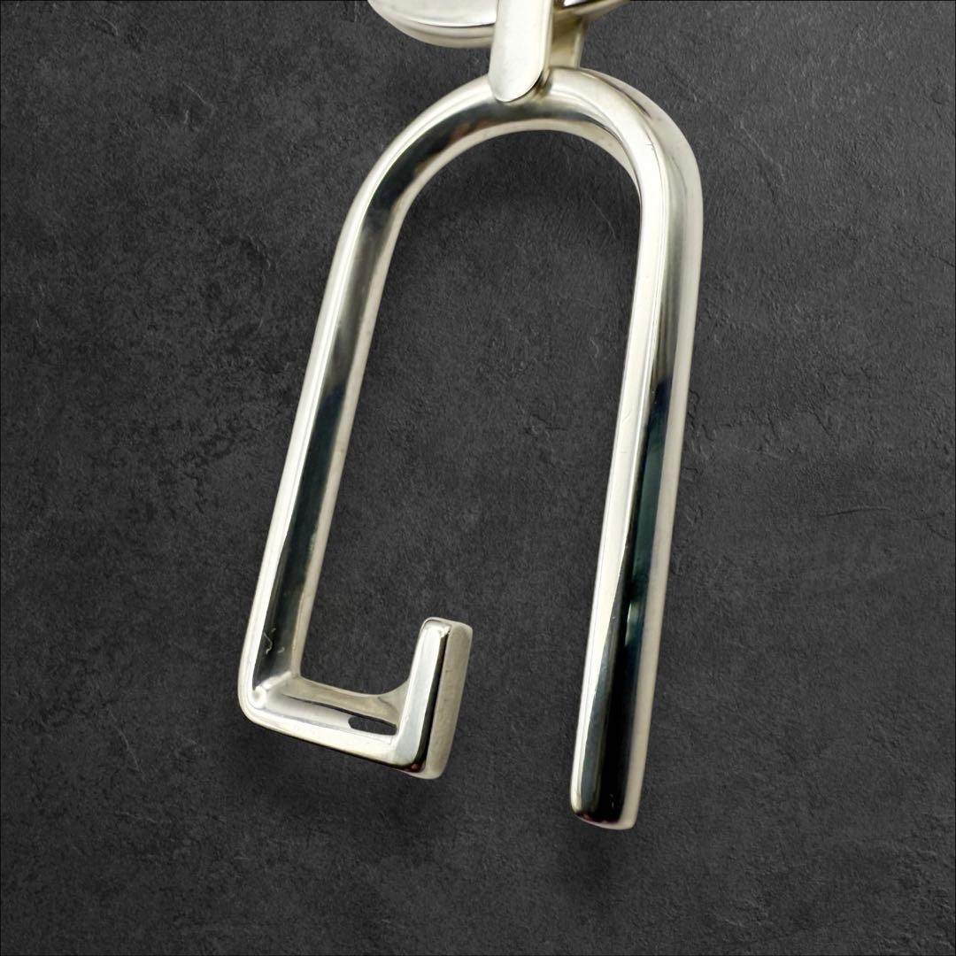 美品 GUCCI キーリング Gデザイン シルバー925 ロゴ刻印