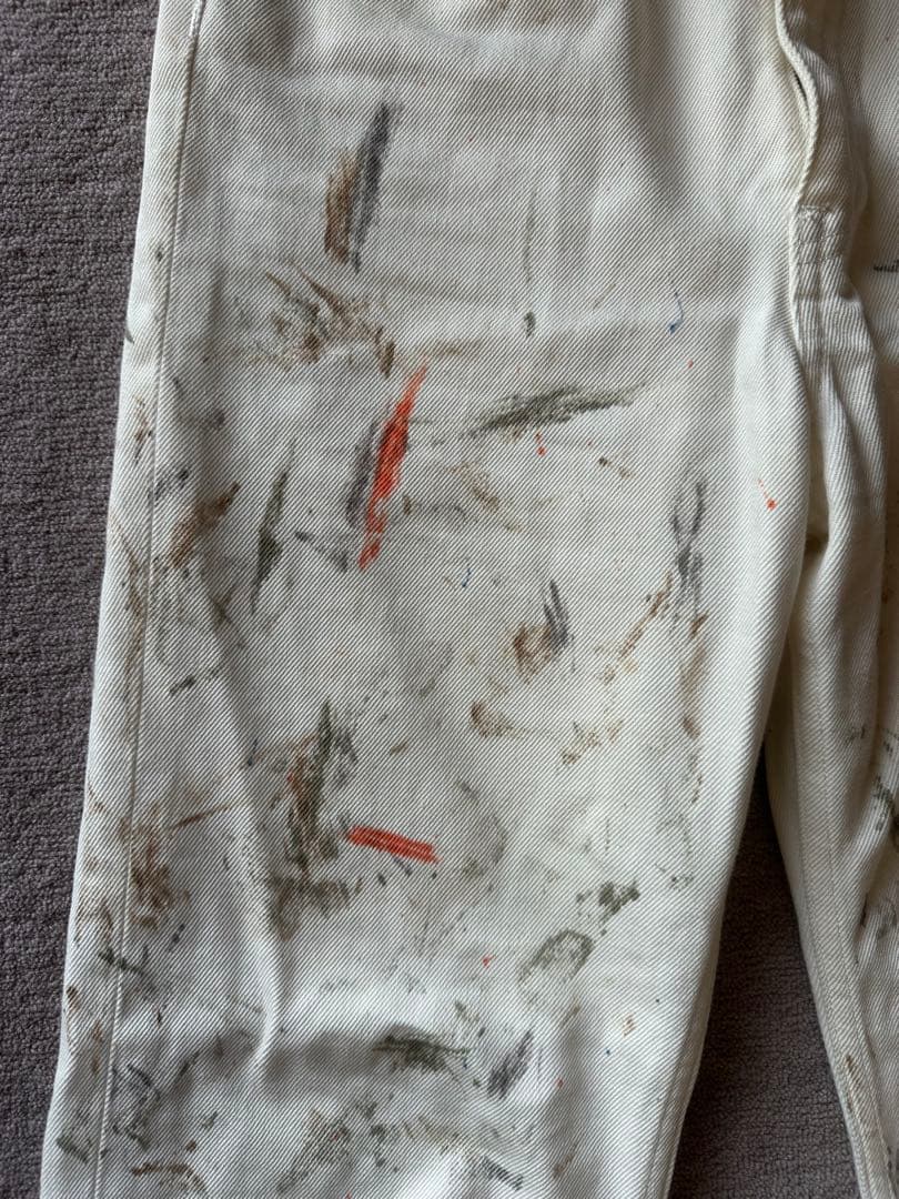 AURALEE ペイント加工 ストレートデニム