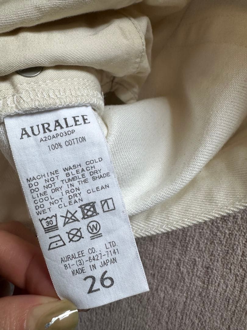 AURALEE ペイント加工 ストレートデニム