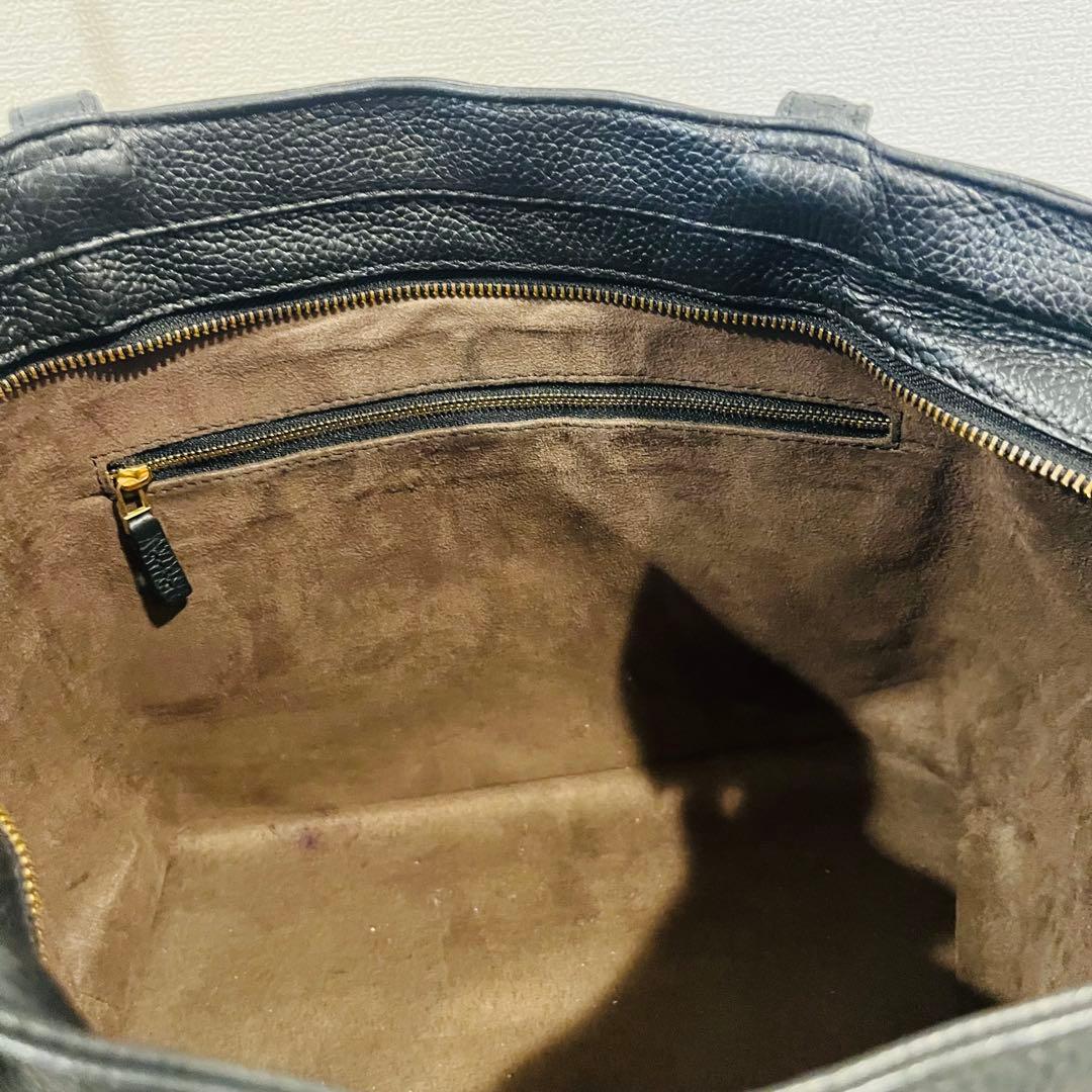 ハッシュタグ トートバッグ レザー 肩掛け A4可 ブラック