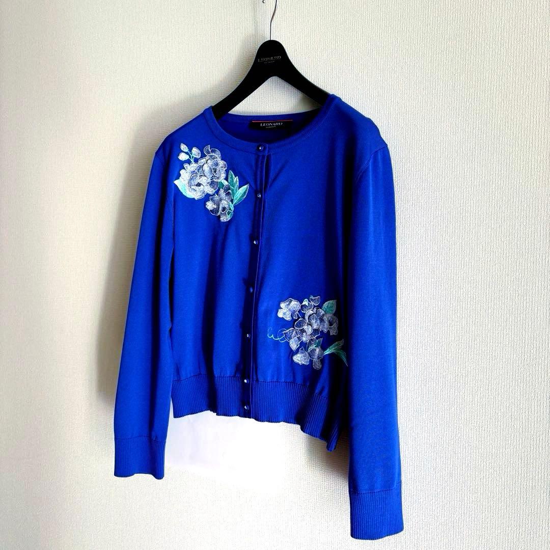 ★美品★2023年/LEONARD★メディア掲載カーディガン★４2★