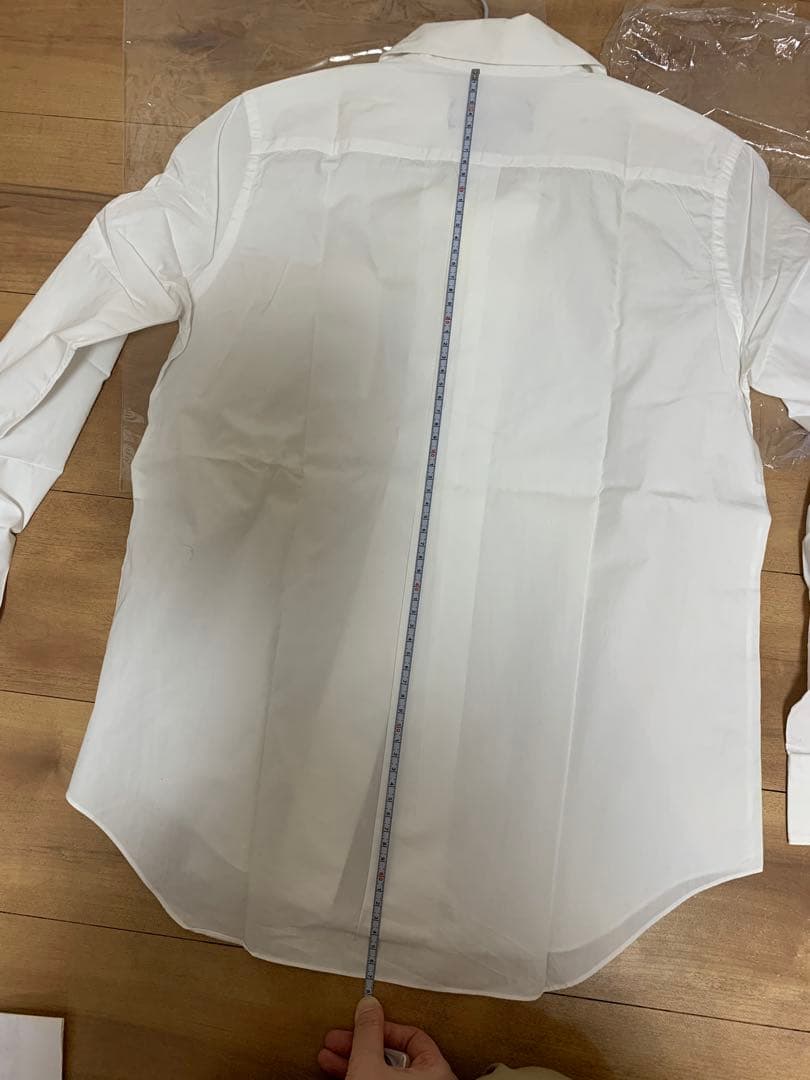 トリココムデギャルソン M コットン 丸襟シャツ 白