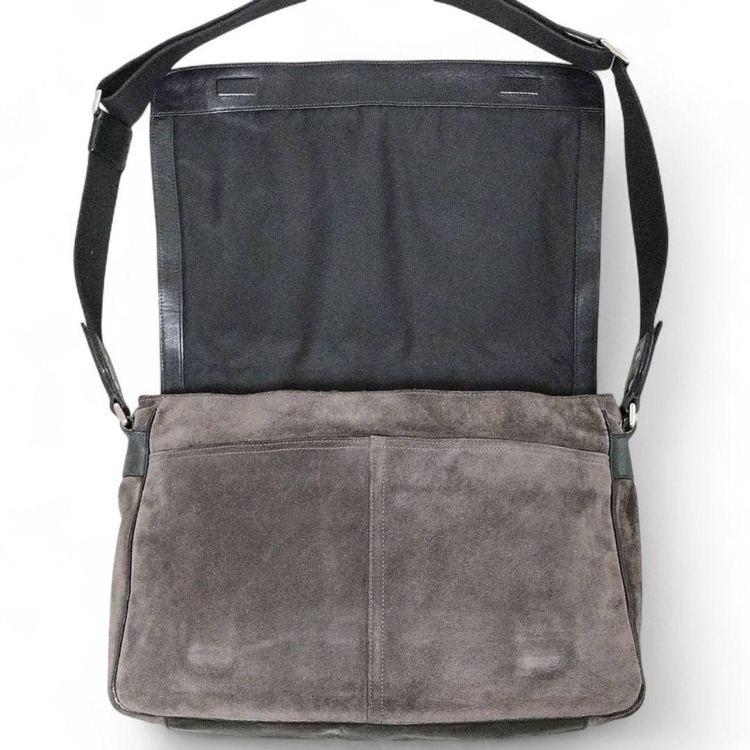 【美品】 コーチ メッセンジャーバッグ ブリーカー クーリエ スエード A4