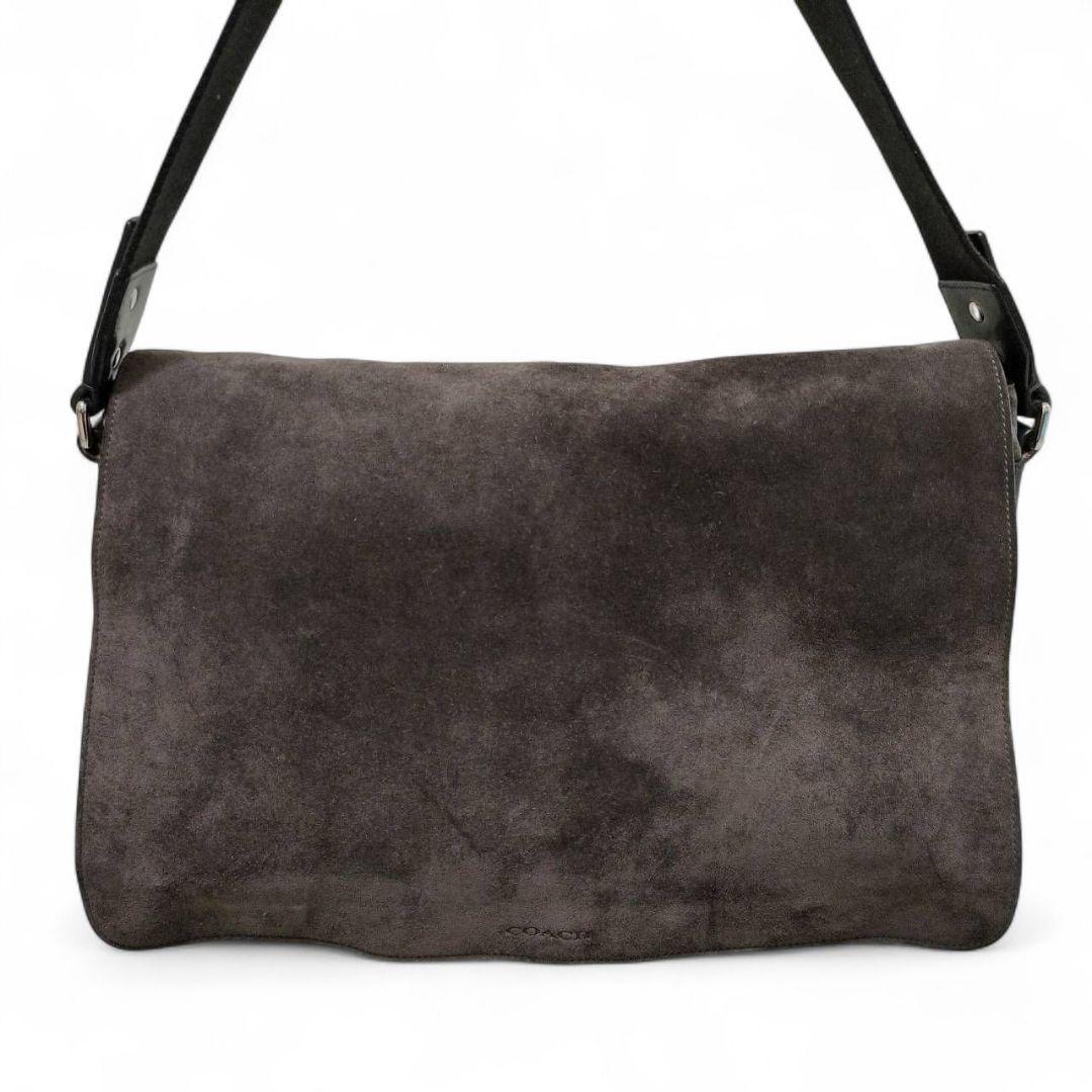 【美品】 コーチ メッセンジャーバッグ ブリーカー クーリエ スエード A4