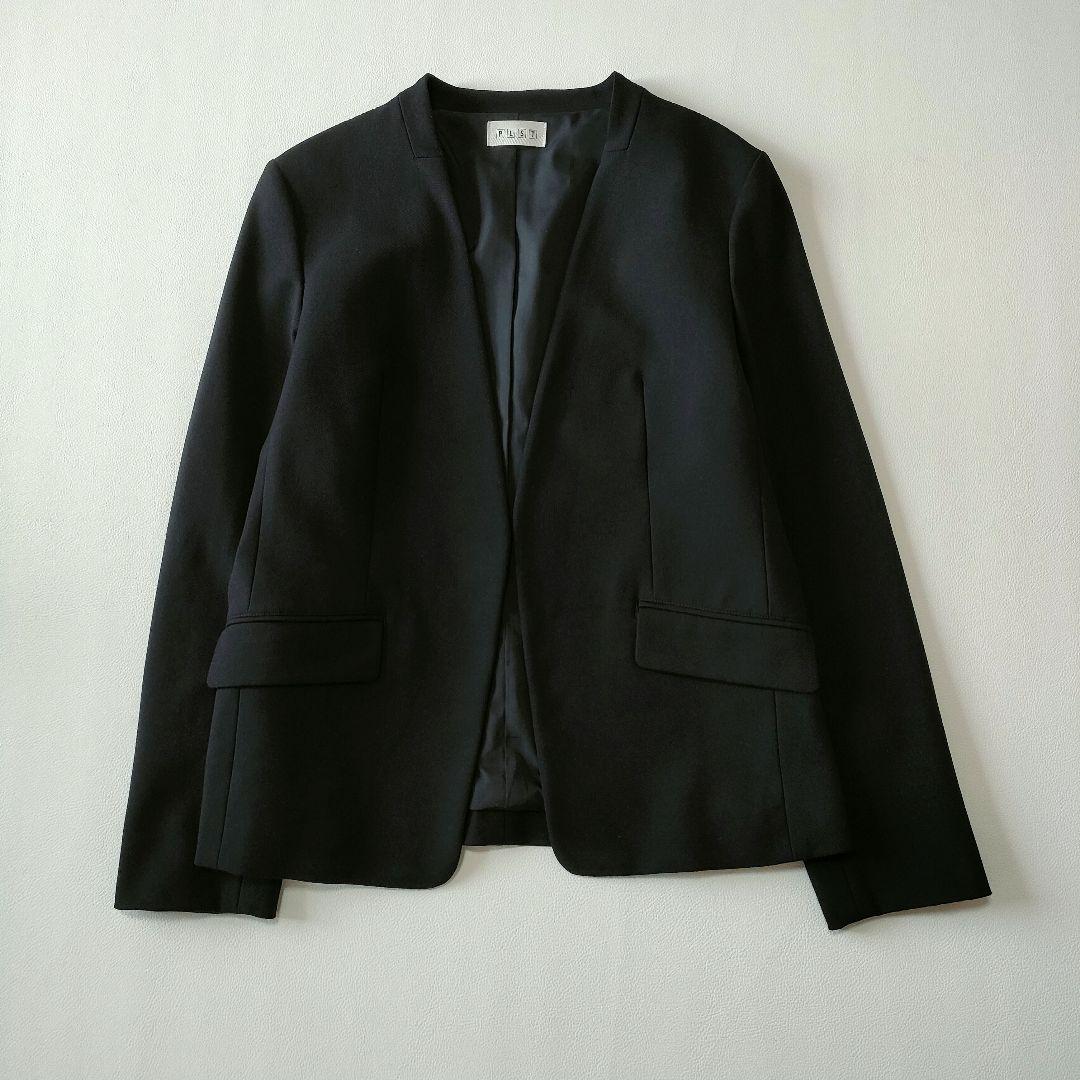 美品✨️PLSTウォームリザーブカラーレスジャケットパンツ スーツ 秋冬　洗濯可