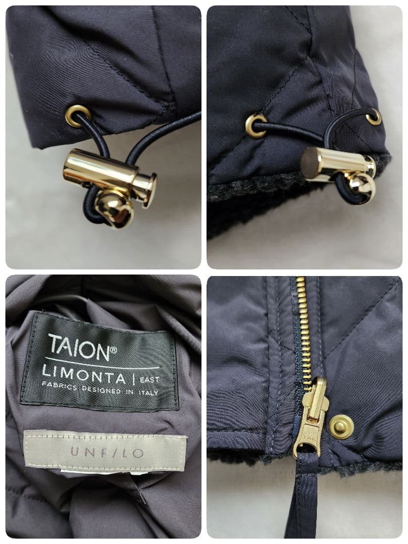 【極美品】TAION×UNFILO リバーシブルボアダウン グレー M